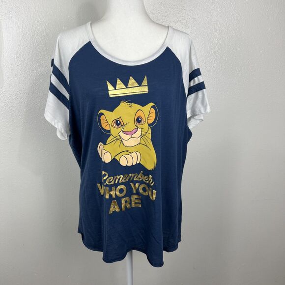 Disney The Lion King Simba Shirt Women 3X 22W-24W Short Sleeve Raglan Tee - Picture 14 of 14